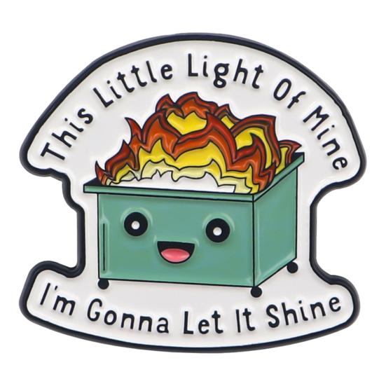 Dumpster Flame Pin Humorous Dumpster Flame Response Team Alloy Pin Hilarious Enamel Badge for Coworkers Team Leader