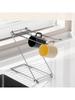 HeMu Foldable Z-shaped Hand Towel Stand, Stainless Steel Countertop Towel Rack for Kitchen Sink, Bathroom & Vanity Organization