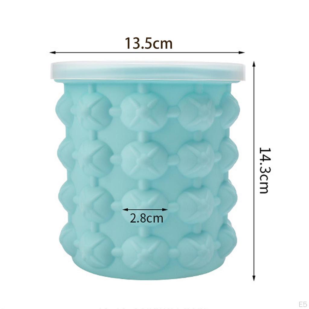2 In 1 Silicone Ice Bucket Drink Cooling Cube Maker Portable Storage