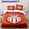 3pcs Duvet Cover Set (1*Duvet Cover + 2*Pillowcase, Without Core), AS Monaco Print Soft All‑Season Bedding Set, Home Bedroom Decor Gift