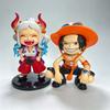 One Piece Anime Figure Doll Portgas D Ace Yamato Q Version Model Decor Peripheral Ornament Children Charm Birthday Gifts Toys