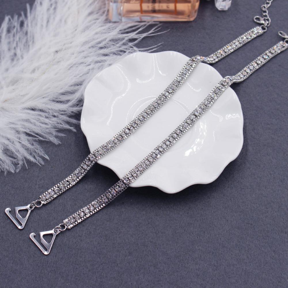 

Кришталеві плечові бретелі металеві бретелі для бюстгальтера прохолодні бретелі для білизни жінок silver-2.2cm hook