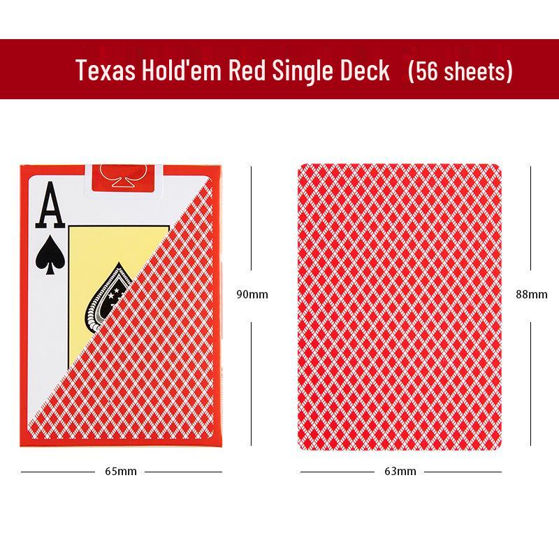 WPT Texas Hold em Large Font PVC Playing Cards with Thick Cloth and Fine Sand Texture.