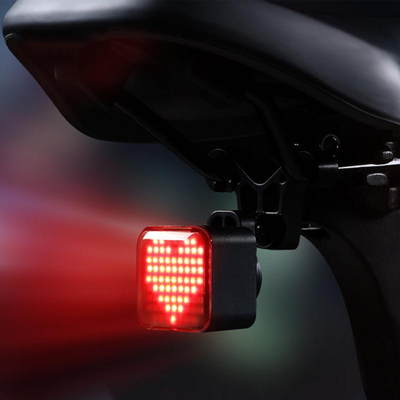 Gece Sürüşü İçin Bisiklet Arka Lambası Arka Kırmızı Işık Led Ebike Arka Lambası Akıllı ve Yaratıcı USB Şarj Fren Algılama 8