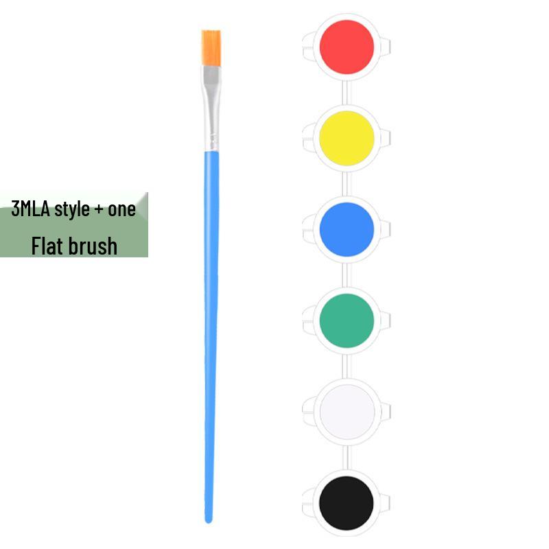 Set de 12 culori de vopsea acrilică pentru copii pentru artă studențească: 6-Pan & 8-Pan cu Benzi de Vopsea pentru Păpuși de Ipsos