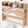 ZISIZ Wall-Mounted 3-in-1 Cling Film Dispenser with Kitchen Paper Holder