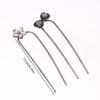 2Pcs Vintage Ancient Style  Flower U-Shaped Hairpin Temperament Bow Hair Sticks Fairy Retro Hair Accessories Girl Gifts