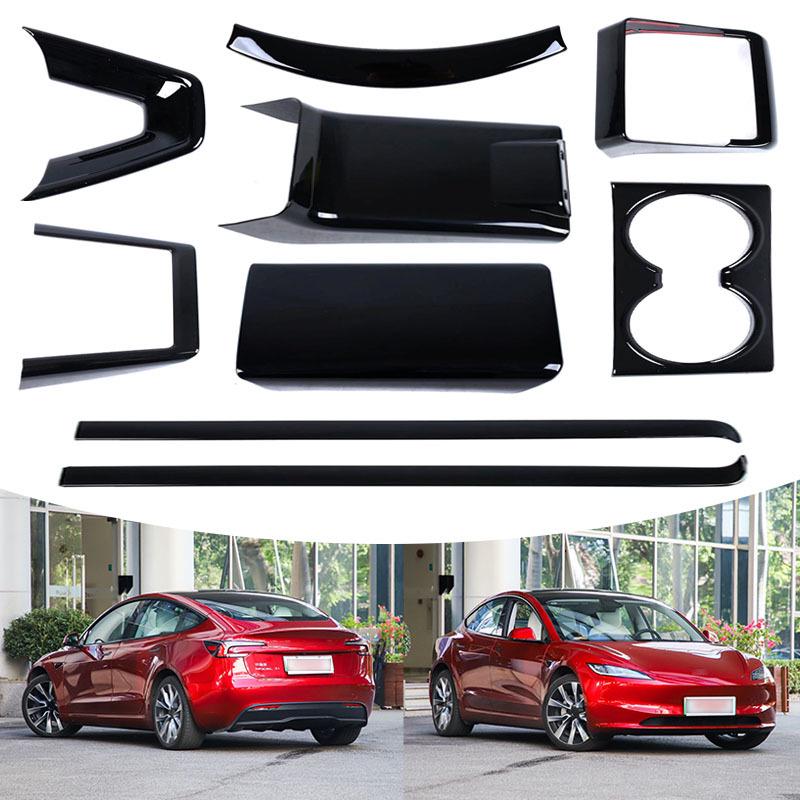 Tesla Model 3 2023-24 Steering Wheel, Armrest, Cup Holder & Air Outlet Trim Kit