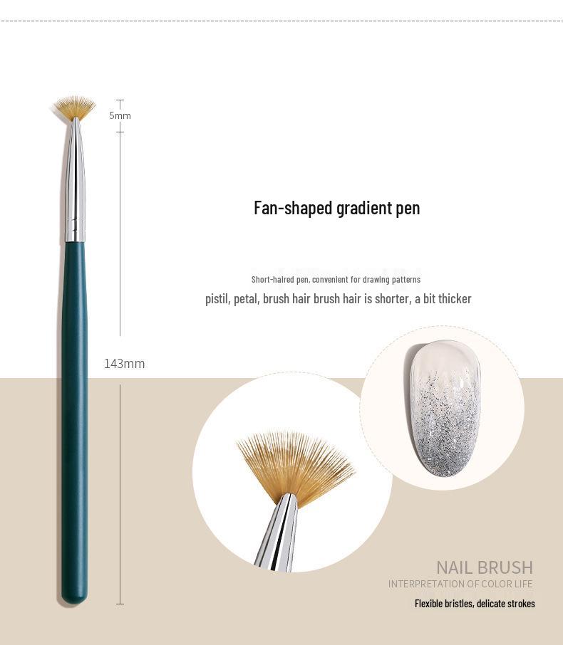 Nail Art Brush Set: Liner, Gradient & Sweep Brushes for Gel Polish