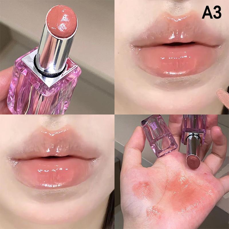 Herorange Mirror Water Light Solid Lip Gloss Low Saturation Mirror Nude Jelly Lipstick Moisturizing Lip Tint Nature Lips Makeup