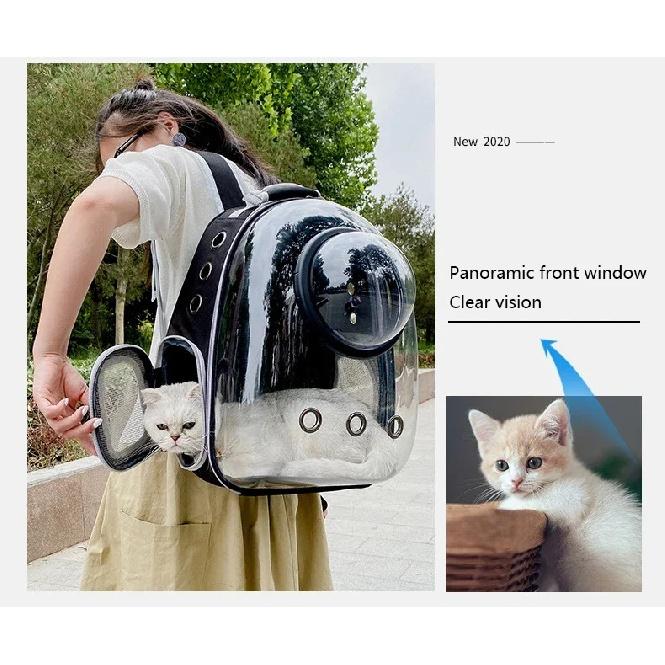 Portable Cat Pet Carrier Backpack Transparent Capsule Bubble Pet Backpack Small Animal Puppy Kitty Breathable Carrier for Travel