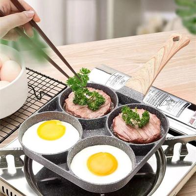 Poêle à frire 2/4 trous, poêle à omelette épaissie, poêle à crêpes aux œufs antiadhésive, poêle à steak, poêle à jambon aux œufs, machine à petit-déjeuner, ustensiles de cuisine