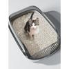 Cat Litter Box Semi with High Sides Enclosed Odor Resistant Anti Spill Removable Open Top Cat Litter Tray with Scoop