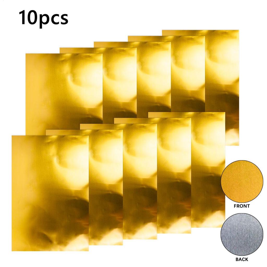 10pcs Craft Foil Sheets Soft Flexible Art Project Supplies Art Project Aluminum Foil Sheets For Painting Engraving Mounting