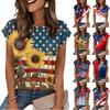 Women's Loose-Fit Fashionable Casual Retro Print T-Shirt