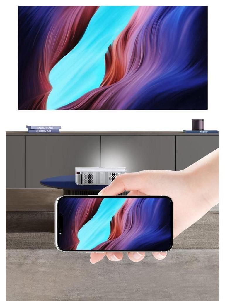 New W15 Home Projector: 5G Mobile Screen Casting for Bedroom or Dorm