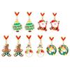 Christmas Theme Pendant Earrings Alloy Texture Elegant Ear Jewelry Suitable for Daily Wear and Special Occasions