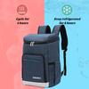 Insulated Backpack Large Capacity Zipper Oxford Cloth Waterproof EVA Outdoor Picnic Bento Lunch Fruit Grocery Food Thermal Cooler Bag
