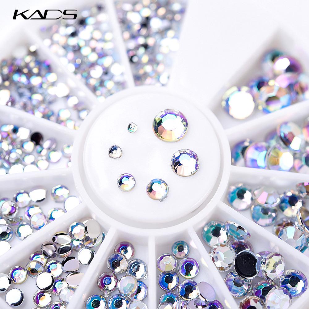 kads AB Round Nail Art Decorations Nail Art Rhinestones for Nails Accessories for Nail Decoration Rhinestone Supplies