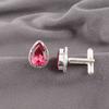 Pink Tourmaline Gemstone 925 Sterling Silver Handmade Cufflinks 0.67" For Gift CL-5-6