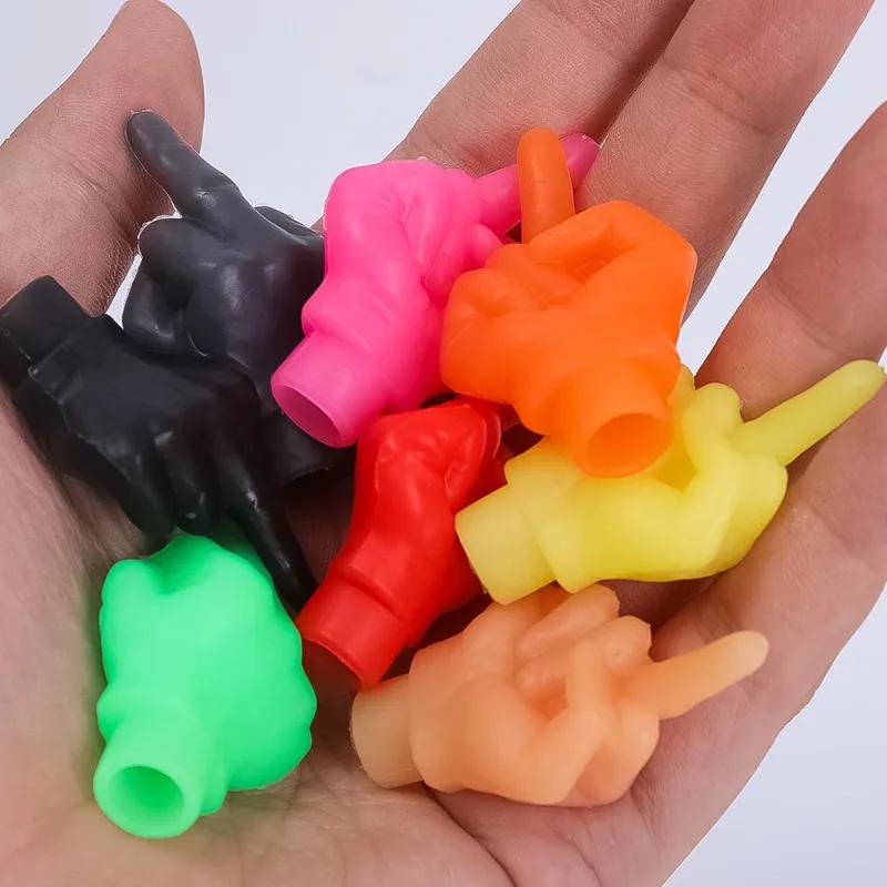 Araba Işıklı Vana Kapakları Araba Motosiklet Lastiği Su Geçirmez Toz Geçirmez Orta Parmak Vana Kapağı Araba Lastiği Göbeği Vana Sapı Işıklı Kapak