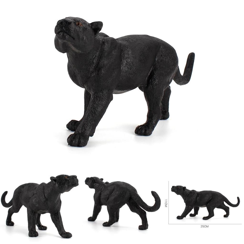 Black Panther Pvc Wildlife Model With Realistic Detailing For Collection And Display