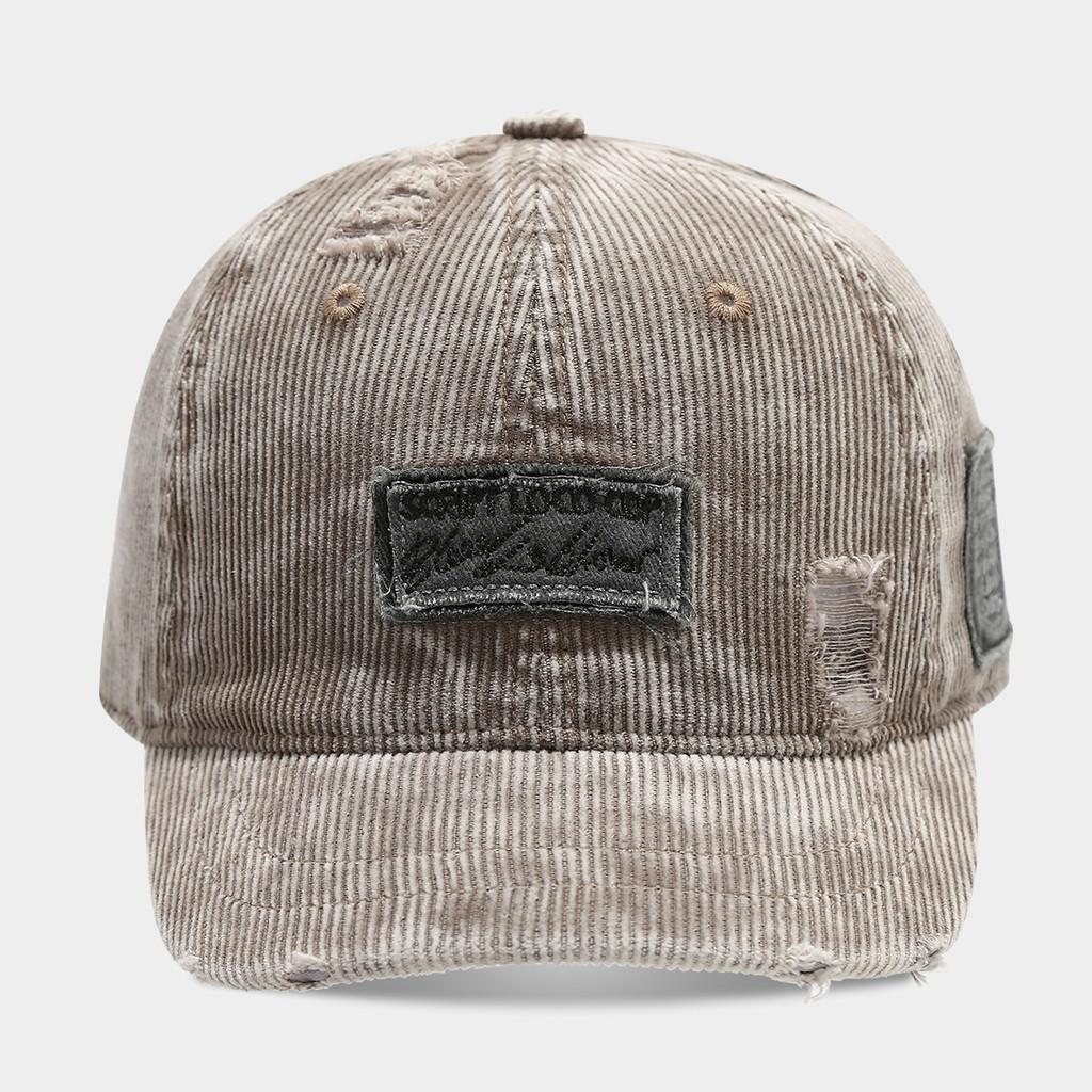 Cappellino da baseball in velluto a coste vintage con disegni di lettere ricamate per abbigliamento casual da strada
