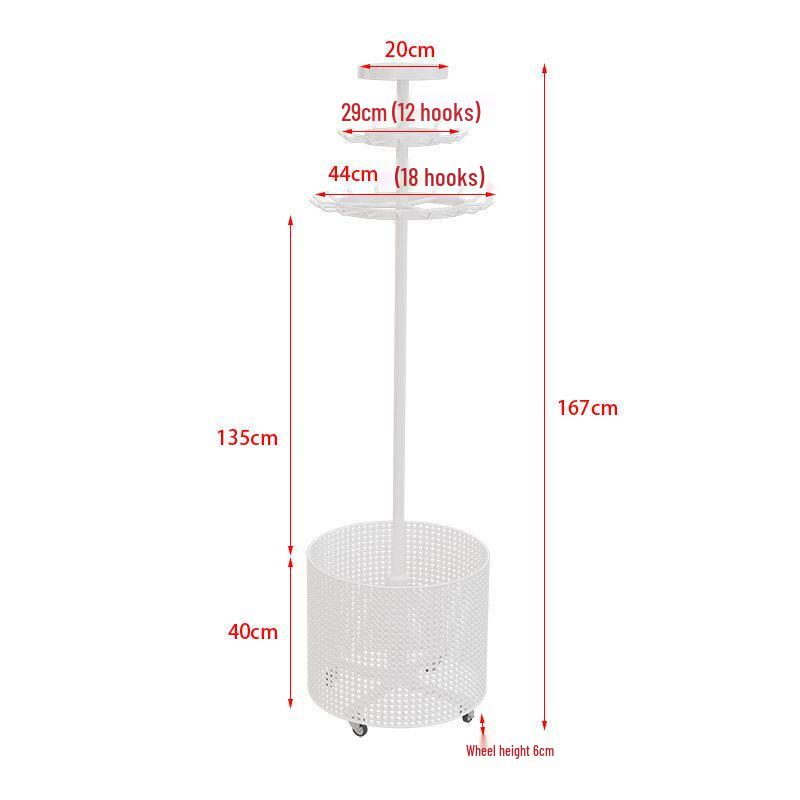 Rotating Floor-Standing Belt & Tie Display Rack Standard