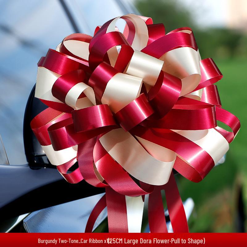 Large Red Wedding Car Pull Bow Decoration with Ribbon