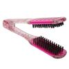 Professional Double Sided Hair Straightener Soft Hair Hair Straightener Clamp Brush  Salon Use