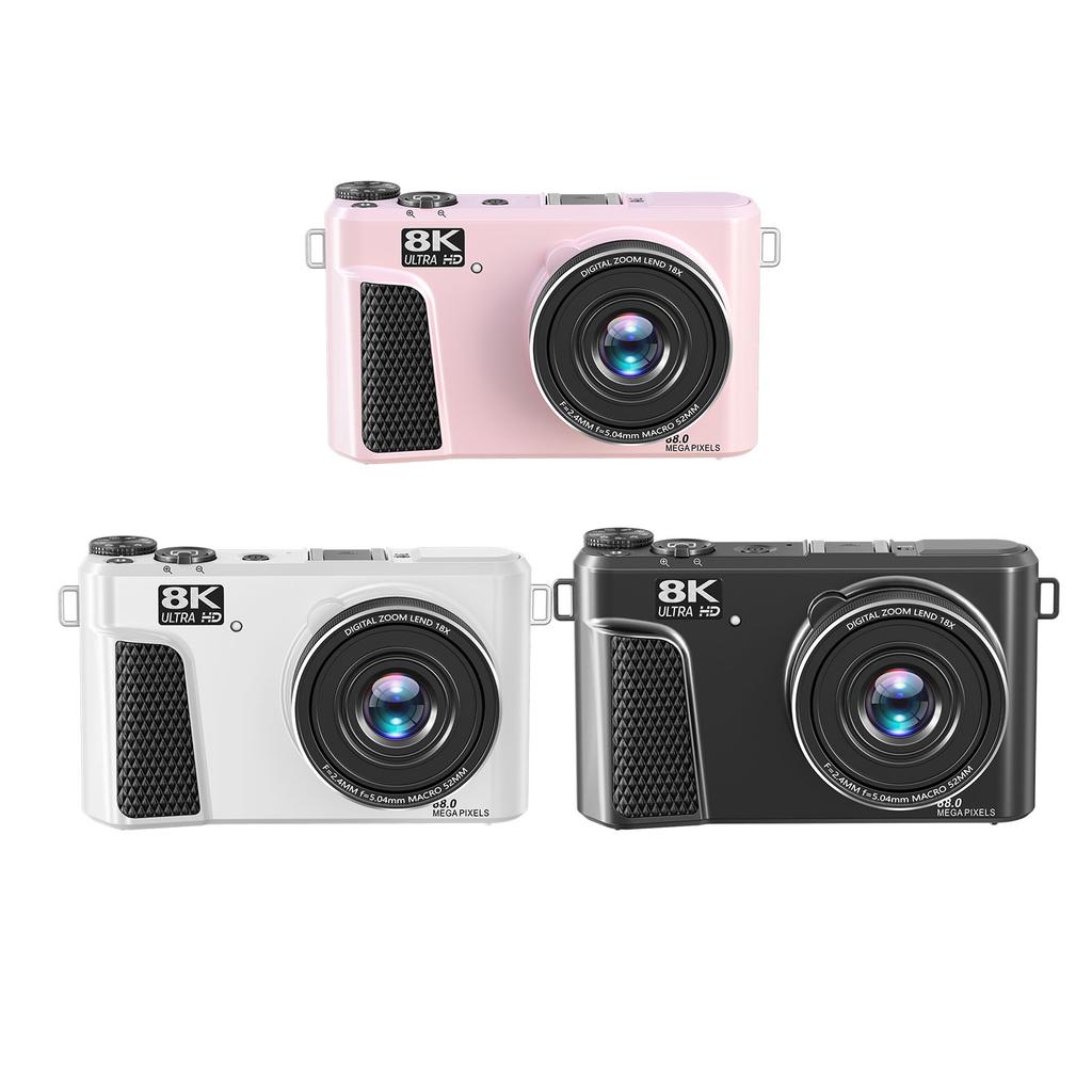 Digital Camera 8K 88MP 18x Zoom Autofocus WiFi Travel Camera with 3 Inch Flip Screen Multiple Filters Fill Light for Live