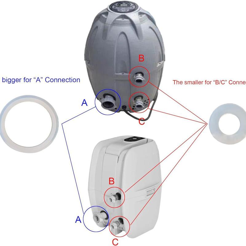 Connector Afdichtingspakking Set Luchtpomp Pakking Compatibel Met Bestway Coleman Saluspa Lay-Z-Spa Opblaasbaar Bubbelbad Pakking