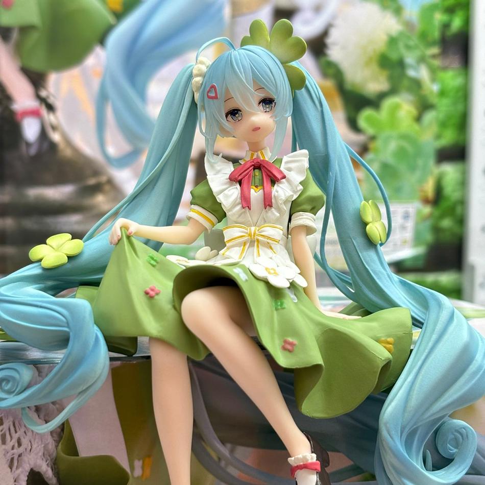Hatsune Miku Flower Fairy Hatsune Figure MIKU Lucky Grass Fairy Model Anime Beautiful Girl Table Ornament Gift