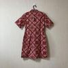 [USED] SCULPTOR Red Floral Bandana Print Short Sleeve Dress, Size Small