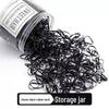 Black Thickened Elastic Hair Ties: Wide, Durable, High-Elasticity Bands for Adults
