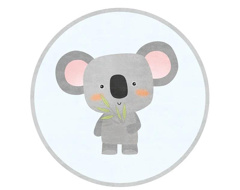 Cartoon Carpets for Living Room Cute Bedroom Decor Round Rugs Non-slip Chair Floor Mat Children's Room Bedside Carpet Study Rug