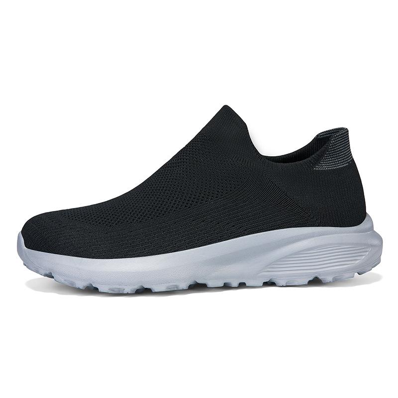 Fashion 2025 Spring and Summer New Lazy Comfortable Soft Bottom One Step Breathable Mesh Casual Sports Men's Running Shoes