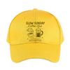 Slow Sunday Coffee Club Reading Lover Caps Summer Adult Baseball Cap Adjustable with Curved Brim Duckbill Hat Sun Hats