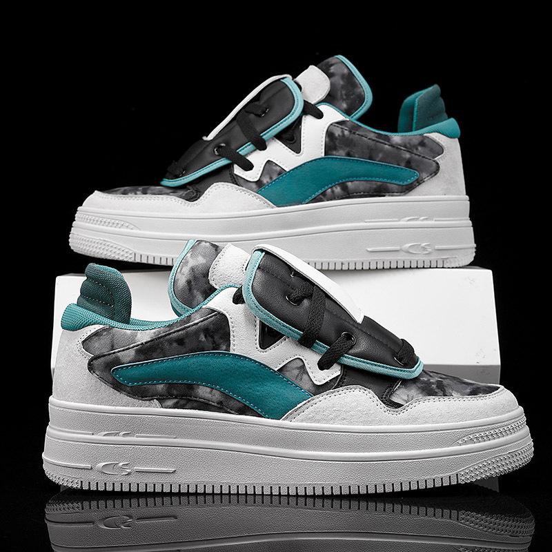 Fashion Autumn Designer New Pattern Casual Shoes Thick Bottom Superior Quality Trendy Shoes Sneakers for Men Zapatos Altos Hombre