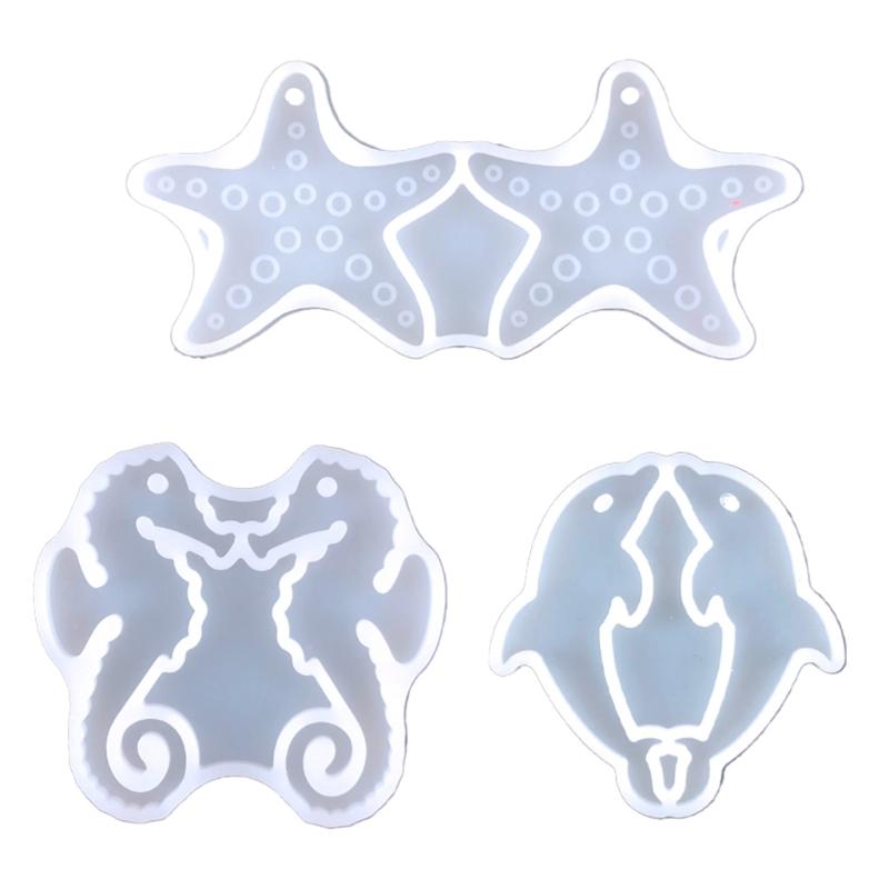 

Силиконовая форма для эпоксидной смолы, форма для брелка, форма дельфина из силикона для смолы для подвески брелка, ожерелья, серег, изготовления ювелирных изделий 1 чистый