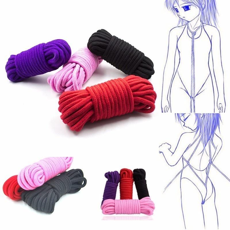 5/10M Bondage Rope Long Thick Cotton Bdsm Body Tied Ropes SM Slave Game Restraint Products Adult Sex Toys For Men Woman