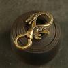 Vintage Copper Dragon Small Ornaments Retro Brass Animal Car Key Chains Crafts Decorations
