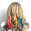 1Pc Boho Feather Headbands Wig Beaded Feather Headdress Handmade Hair Clip Girl Hairs Accessories High Quality Fashionable Tools