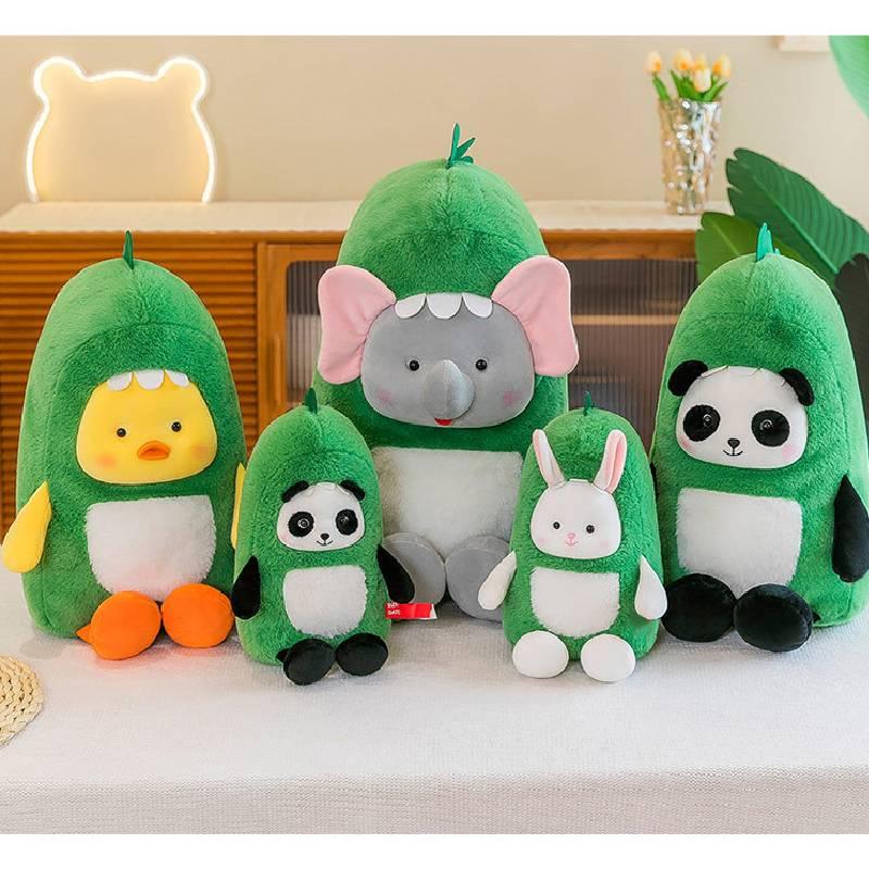 Cute Transforming Dinosaur Plush Toy For Kids' Birthday Gifts Short Hair Breathable Comfortable No Fading Available In Bunny Panda Duck Elephant