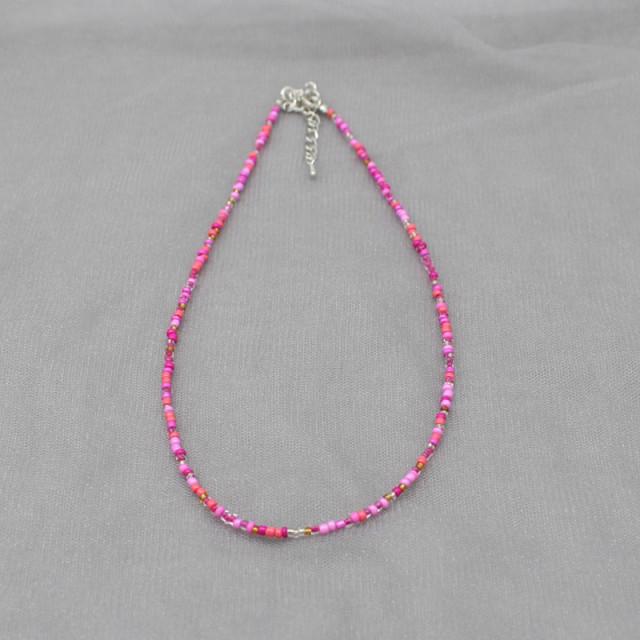 Jednoduché perličky Prameň Choker Náhrdelník Dámsky Šnúrkový golier Farebný ručne vyrobený Bohemia Collier Femme Jewelry Darček