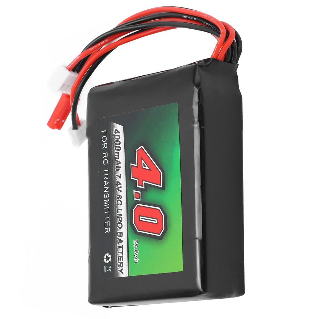 7.4V 4000mAh 8C RC Transmitter Battery Rechargeable Lipo Battery for Remote Controller