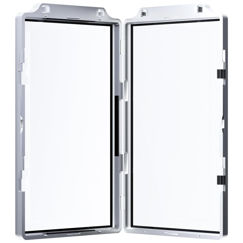 Sanseking 55PT BGS Standard Magnetic Card Cartridge Receiver with Matte Metal Frame and UV Shield for Ball Cards (Silver)