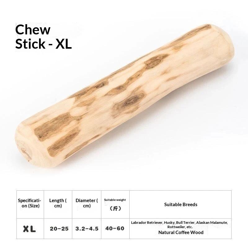 Natural Coffee Wood Dog Molar Chew Toys Safe Non Splinter Stick Stress Relief for Teething Puppies Small Breed Dog Daily Play