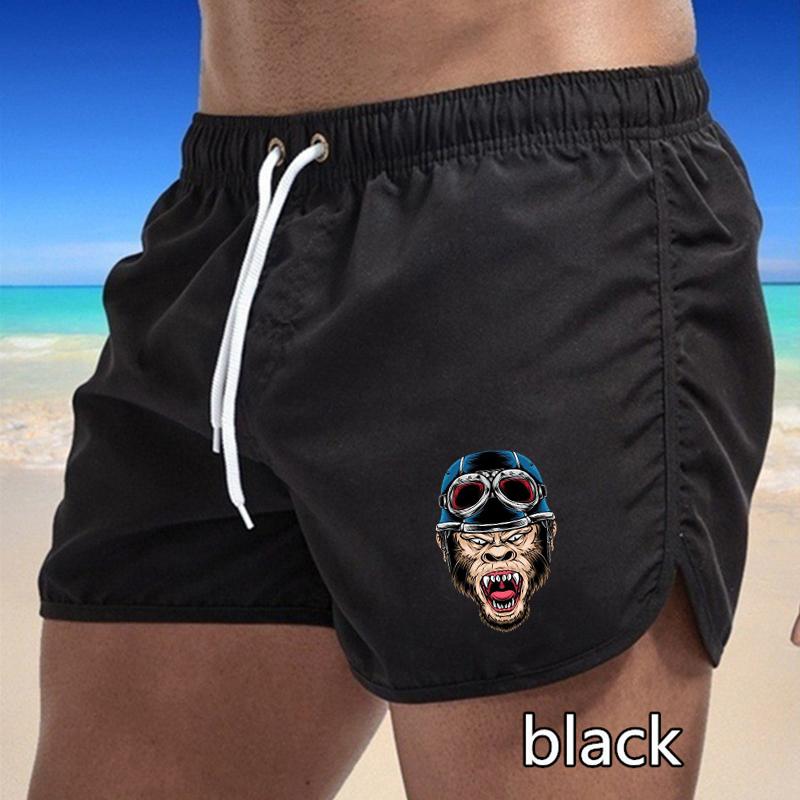 BBK-50 Summer New Men's Quick-Drying Swim Trunks Sports Pants Swimwear Beach Shorts Jogging Shorts Sports Creative Basketball Print