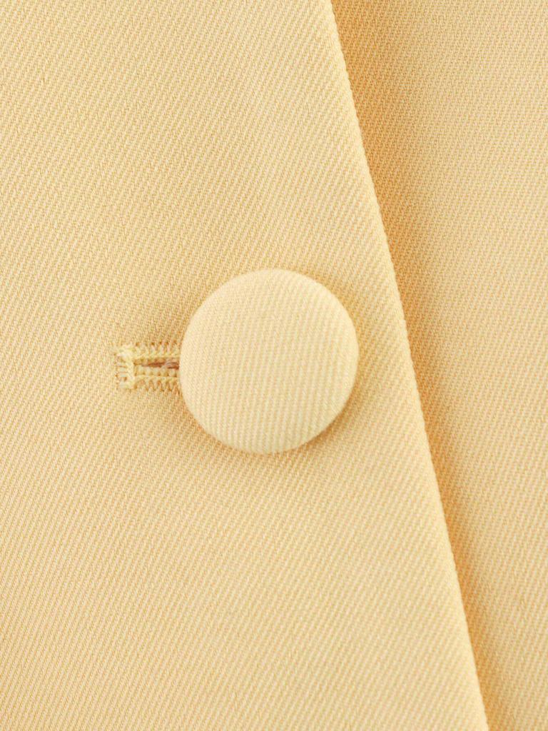 European & American Women's Round Neck Slim Fit Short Blazer with Row Button